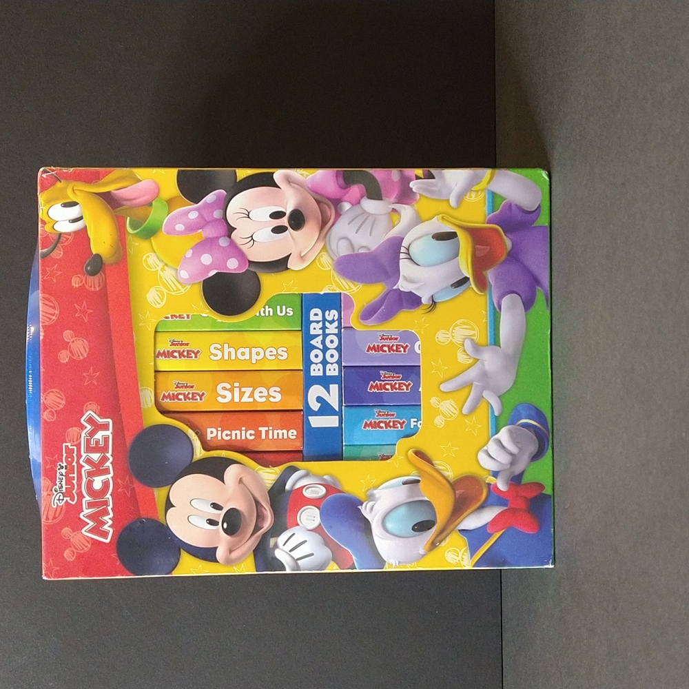 Disney Mickey 12 Board Books Set NWT